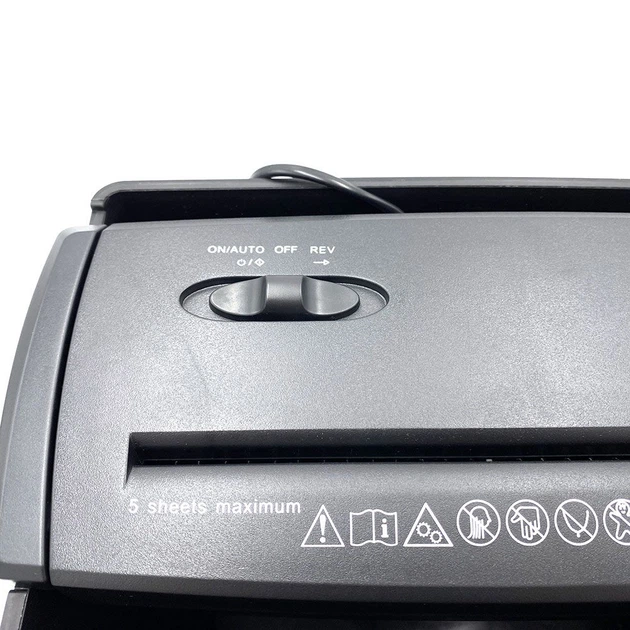 Знищувач документів Media-Tech MT215, A4, 80g х 5, CD/DVD, 9,5 л., P-1, O-1 (MT215) - изображение 3
