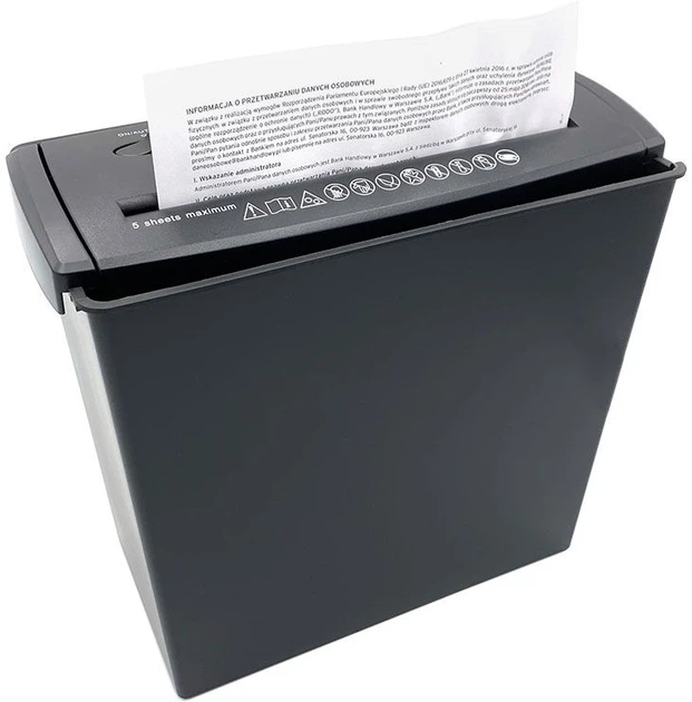 Знищувач документів Media-Tech MT215, A4, 80g х 5, CD/DVD, 9,5 л., P-1, O-1 (MT215) - изображение 7
