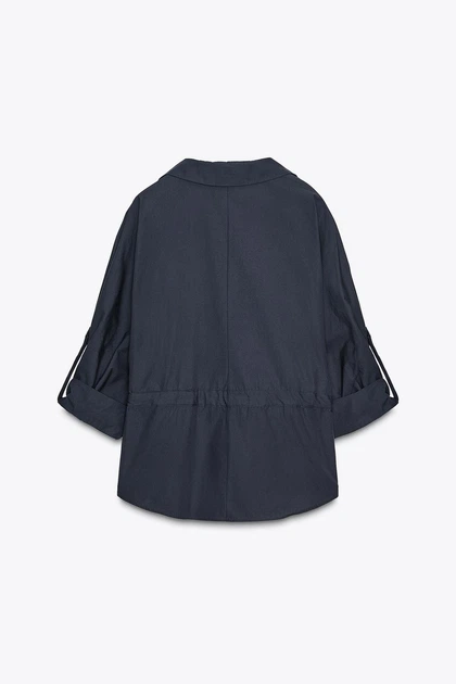 Поплінова сорочка сафарі Zara 8665/337 XS - Фото 5 Поплінова сорочка сафарі Zara 8665/337 XS - изображение 5