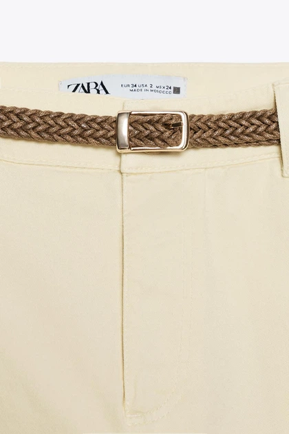 Штани чіноси жовті Zara 2194/330 38 - Фото 6 Штани чіноси жовті Zara 2194/330 38 - изображение 6