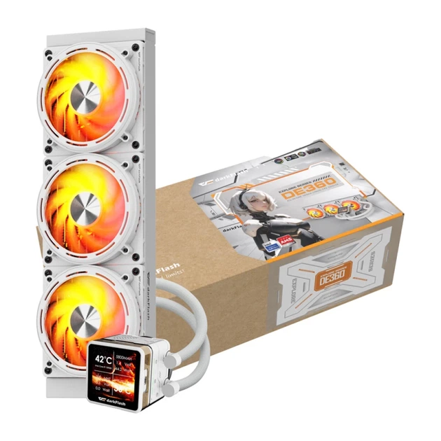 Водяное охлаждение CPU Darkflash DE360 120mm White - Фото 4 Водяное охлаждение CPU Darkflash DE360 120mm White - изображение 4