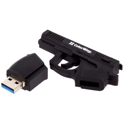 USB флеш накопичувач ColorWay Pistol 32 GB 3.0 Black (CW-USBPL32) - зображення 5