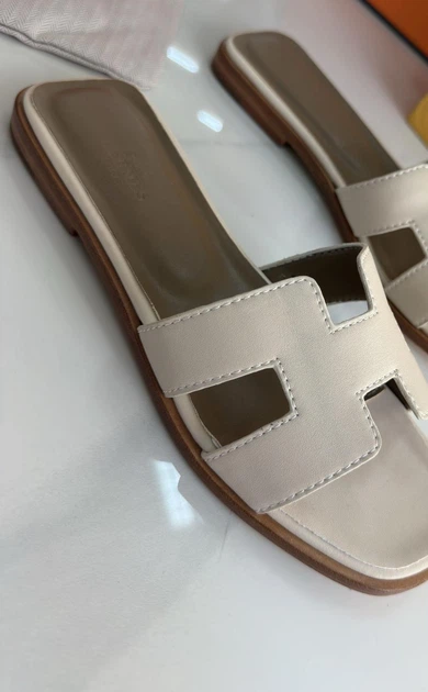 Тапочки Hermes Oran Beige / Ivory 37 - изображение 3