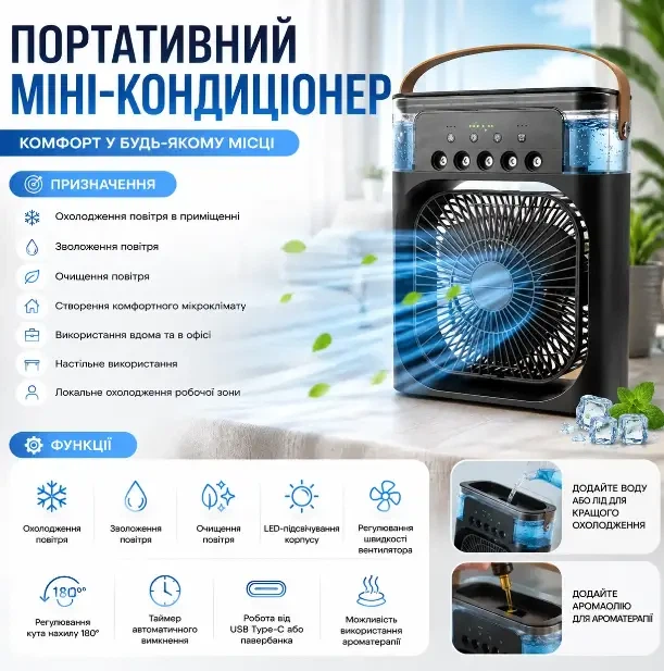 Настольный вентилятор для дома и офиса TYPE-C - Фото 5 Настольный вентилятор для дома и офиса TYPE-C - изображение 5