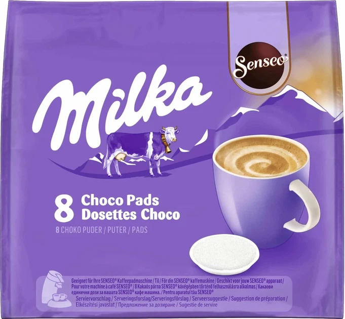 Кофе в чалдах Senseo Milka 8 монодоз Philips Senseo 62 мм - Фото 1 Кофе в чалдах Senseo Milka 8 монодоз Philips Senseo 62 мм - изображение 1
