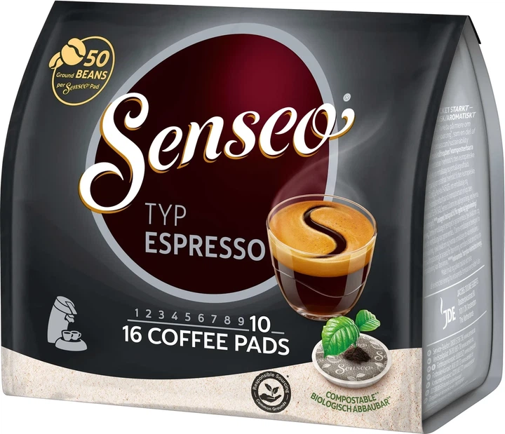 Кофе в чалдах Senseo Espresso 16 монодоз Philips Senseo 62 мм - Фото 2 Кофе в чалдах Senseo Espresso 16 монодоз Philips Senseo 62 мм - изображение 2