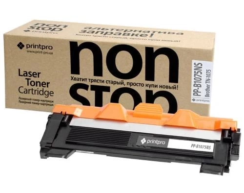 Картридж Brother TN1075, Black, PrintPro "Non Stop" (PP-B1075NS) - Фото 1 Картридж Brother TN1075, Black, PrintPro "Non Stop" (PP-B1075NS) - зображення 1