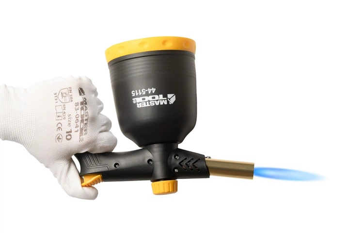 Лампа газова паяльна MASTERTOOL п'єзопідпал/обертання 360° Ø 20.2 мм/1300°С 1.7 кВт 123 г/год 44-5115 - изображение 7