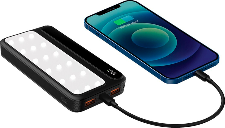 УМБ Rebeltec P10 LCDPD 10000 mAh 22.5W Black (RBLAKT00030) - зображення 2