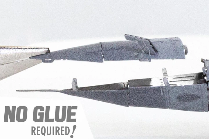Металлический 3D конструктор Metal Earth Истребитель F-16 Fighting Falcon Ukrainian Air Force - изображение 6