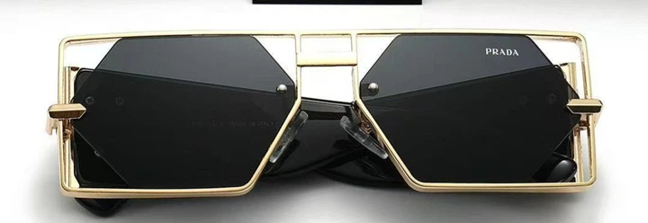 Сонцезахисні окуляри Prada Gold /Dark Grey - Фото 9 Сонцезахисні окуляри Prada Gold /Dark Grey - изображение 9