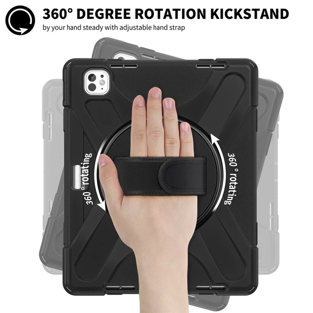 Чехол с ремешком Pirate King Case для Apple iPad Pro 13 (2024) / Pro 13 (2025) Black - изображение 2