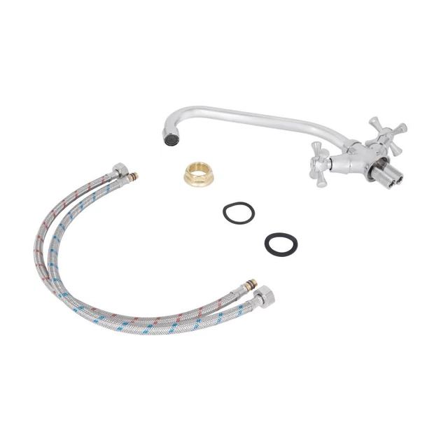 Змішувач для кухні Lidz Lamb 271F двохвентильний LDLAM271FCRM21889 Chrome - Фото 7 Змішувач для кухні Lidz Lamb 271F двохвентильний LDLAM271FCRM21889 Chrome - зображення 7