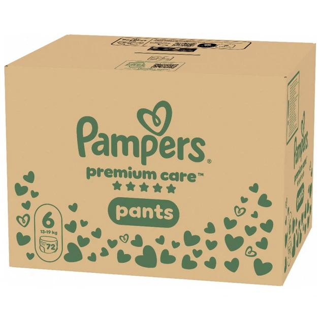 Подгузники Pampers Premium Care Pants Розмір 6 (13-19 кг) 72 шт (8006530320139) - изображение 2