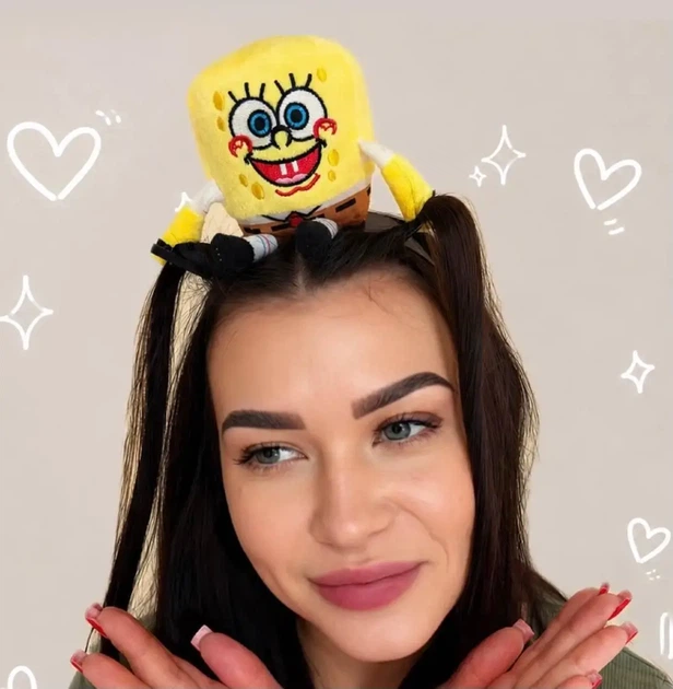 Трендовий обруч (обідок) з двома зажимами «SpongeBob Cute Band» - Фото 2 Трендовий обруч (обідок) з двома зажимами «SpongeBob Cute Band» - зображення 2