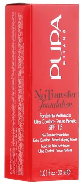 Тональная основа Pupa No Transfer Foundation № 03 Medium Beige 30 мл - Фото 2 Тональная основа Pupa No Transfer Foundation № 03 Medium Beige 30 мл - изображение 2