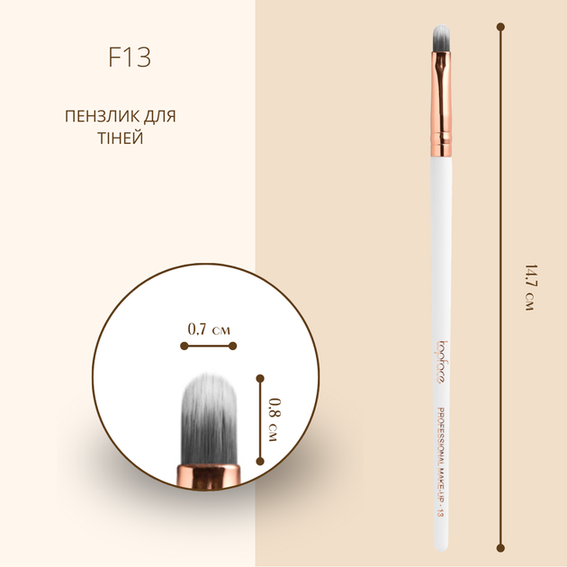 Кисть для макияжа Professional Make-UP Topface PT901-F13 (для мелких деталей) - Фото 2 Кисть для макияжа Professional Make-UP Topface PT901-F13 (для мелких деталей) - изображение 2
