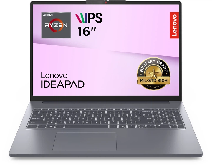 Ноутбук Lenovo IdeaPad Slim 3 16ARP10 (83K800E9RA) Luna Grey / 16" IPS WUXGA / AMD Ryzen 5 150 / RAM 16 ГБ / SSD 512 ГБ - Фото 1 Ноутбук Lenovo IdeaPad Slim 3 16ARP10 (83K800E9RA) Luna Grey / 16" IPS WUXGA / AMD Ryzen 5 150 / RAM 16 ГБ / SSD 512 ГБ - изображение 1