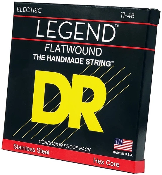Струны для электрогитар DR Strings Legend FL-11 Electric Flatwound Medium Light 11-48 6 шт (40748) - изображение 3
