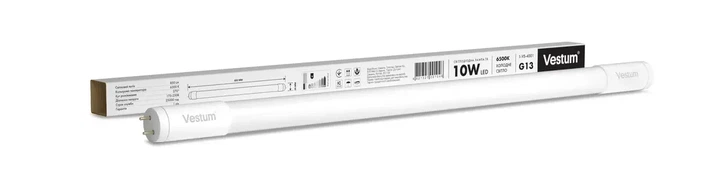 Світлодіодна лампа T8 600 мм 10W 850Лм 6500K 175-250V G13 1-VS-4001 - Фото 1 Світлодіодна лампа T8 600 мм 10W 850Лм 6500K 175-250V G13 1-VS-4001 - зображення 1