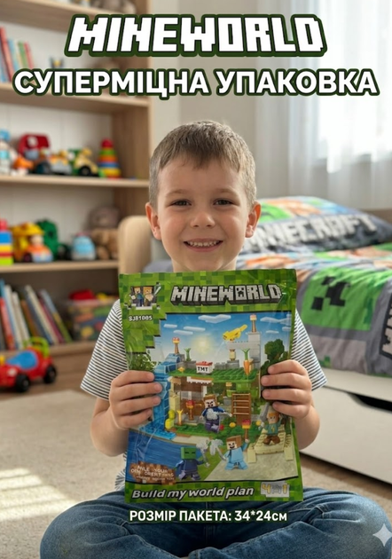 Конструктор Minecraft SJ81005 База на водопаде 4в1 310 деталей Майнкрафт MineWorld My World - изображение 11