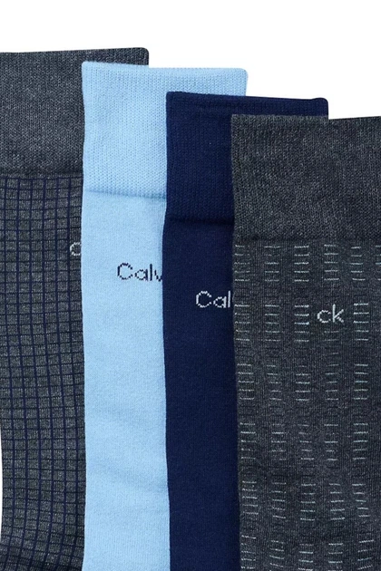 Носки, 4 пары Calvin Klein 40-46 Синий-Серый (149409) - Фото 3 Носки, 4 пары Calvin Klein 40-46 Синий-Серый (149409) - изображение 3