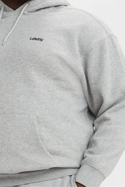 Мужское худи на флисе Levi's 46(S) Серый (140841) - Фото 3 Мужское худи на флисе Levi's 46(S) Серый (140841) - изображение 3