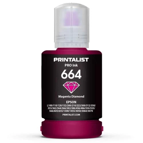 Чернила Printalist 664, Magenta, 140 мл, водорастворимые (PL664M) - Фото 1 Чернила Printalist 664, Magenta, 140 мл, водорастворимые (PL664M) - изображение 1