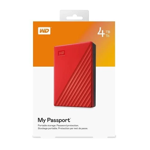 Внешний жесткий диск 4Tb Western Digital My Passport, Red (WDBPKJ0040BRD-WESN) - изображение 6