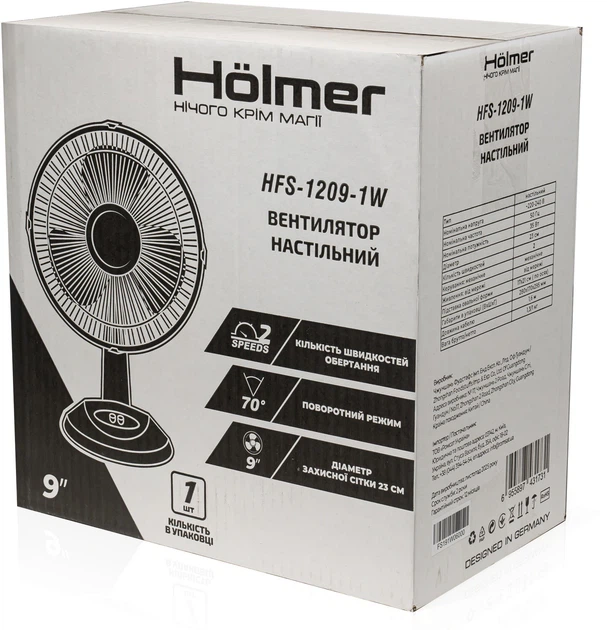 Вентилятор настольныйHölmer HFS-1209-1W - изображение 10