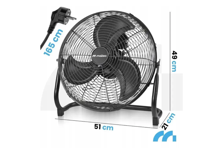 Вентилятор підлоговий MalTec W-OC150Wt BL 80 Вт 45 см White 113256 - зображення 6