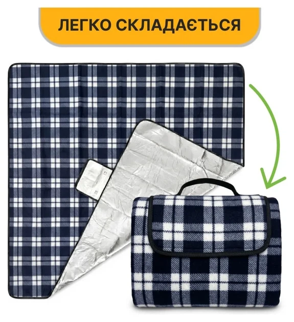Килимок водонепроникний LEOBRO для пікніка та пляжу XXL 200 x 200 см (LB-1091) (LEO_LB-1091) - изображение 5