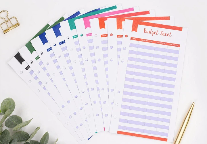 Бланки для ведеия бюджета (Budget Sheets), набор 12 шт., плотная бумага для планирования финансов, для байндера А6 - Фото 1 Бланки для ведеия бюджета (Budget Sheets), набор 12 шт., плотная бумага для планирования финансов, для байндера А6 - изображение 1