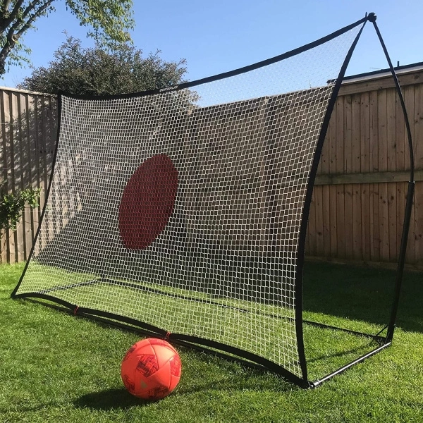 Ворота футбольні QUICKPLAY Kickster 2в1 з ребаундером 240 х 150 см, чорні - изображение 3
