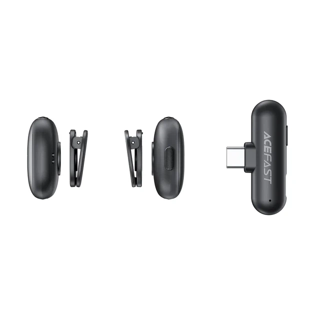 Бездротова мікрофонна система ACEFAST R1 dual-mic (Type-C) Black 6974316284895 - Фото 6 Бездротова мікрофонна система ACEFAST R1 dual-mic (Type-C) Black 6974316284895 - изображение 6