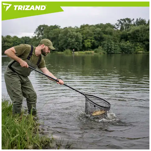 Подсак телескопический 230 см для рыбалки складной алюминиевый Trizand HE0410 - Фото 9 Подсак телескопический 230 см для рыбалки складной алюминиевый Trizand HE0410 - изображение 9