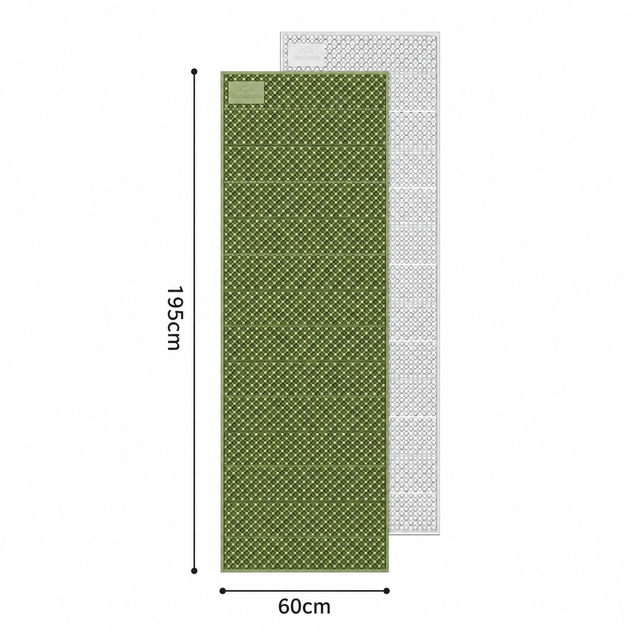 Складной пляжный коврик 195x60x1.8 см подстилка для пляжа толщина 1,8 см Naturehike туристический коврик для пикника водонепроницаемый Оливковый - изображение 3