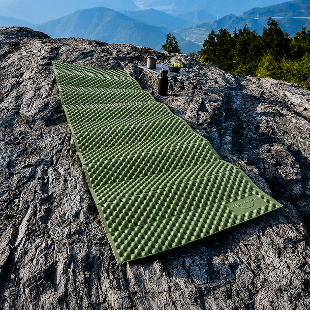 Складной пляжный коврик 195x60x1.8 см подстилка для пляжа толщина 1,8 см Naturehike туристический коврик для пикника водонепроницаемый Оливковый - изображение 6