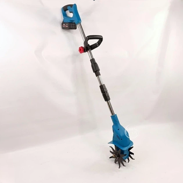 Акумуляторний багатофункціональний культиватор Scarifier 21v 2 шт АКБ синий - зображення 2