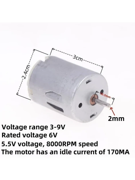 Двигатель постоянного тока r280 dc3v-12v коллекторный микродвигатель для моделей игрушек и электрозамков - Фото 1 Двигатель постоянного тока r280 dc3v-12v коллекторный микродвигатель для моделей игрушек и электрозамков - изображение 1