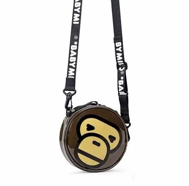 Двусторонняя сумка через плечо Bape Baby Milo в коричневом цвете. - Фото 2 Двусторонняя сумка через плечо Bape Baby Milo в коричневом цвете. - изображение 2