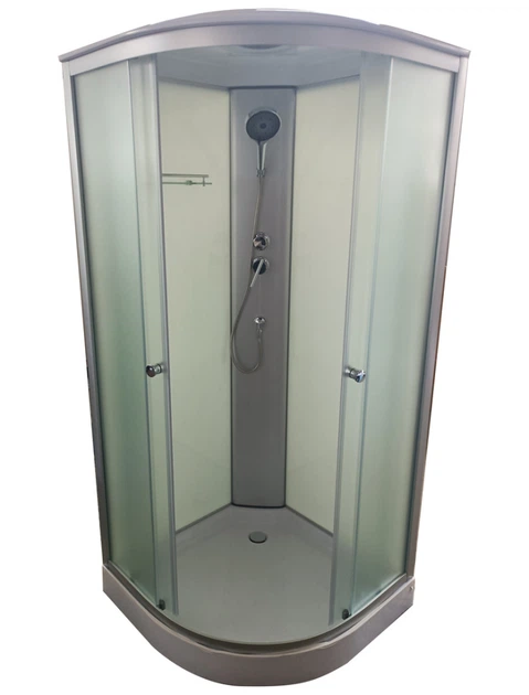 Бокс душовий без гідромасажу Mixxus STRONG SB02-90x90x215-FB SATIN з низьким піддоном (MI6886) - изображение 2