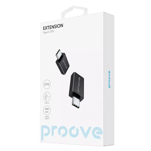 OTG адаптер Proove Extension, Type-C, USB, Чорний - 377285 - зображення 4