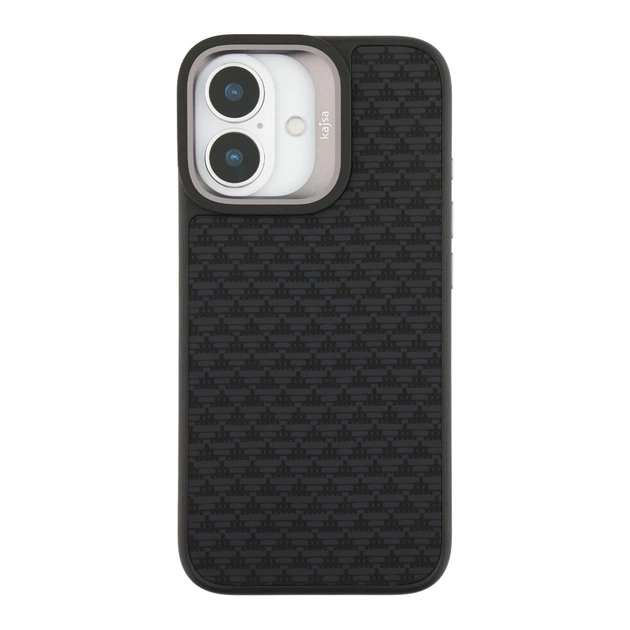 Чохол Premium Kajsa Glamorous Collection Pyramid Pattern with MagSafe для iPhone 17 Black - Фото 1 Чохол Premium Kajsa Glamorous Collection Pyramid Pattern with MagSafe для iPhone 17 Black - изображение 1