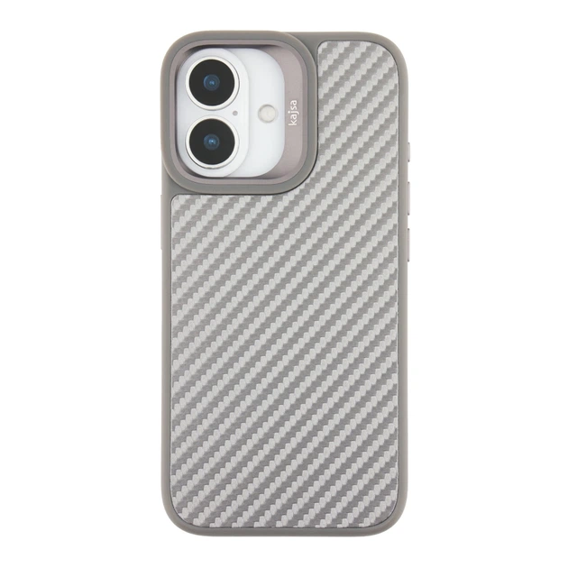 Чохол Premium Kajsa Glamorous Collection Straw Mat Pattern with MagSafe для iPhone 17 Grey - Фото 1 Чохол Premium Kajsa Glamorous Collection Straw Mat Pattern with MagSafe для iPhone 17 Grey - изображение 1