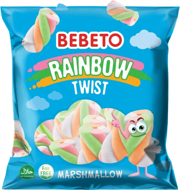 Набор Bebeto Конфеты Маршмеллоу Радужный твист 135 г + Пахлава с фисташкой 60 г + Звезда 30 г (8690146148593) - изображение 2