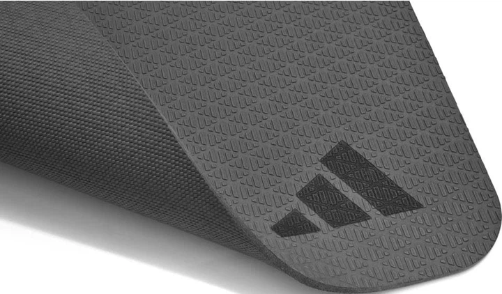 Килимок для йоги Adidas чорний 183 см антиковзкий фітнес-килимок для тренувань та йоги - зображення 3