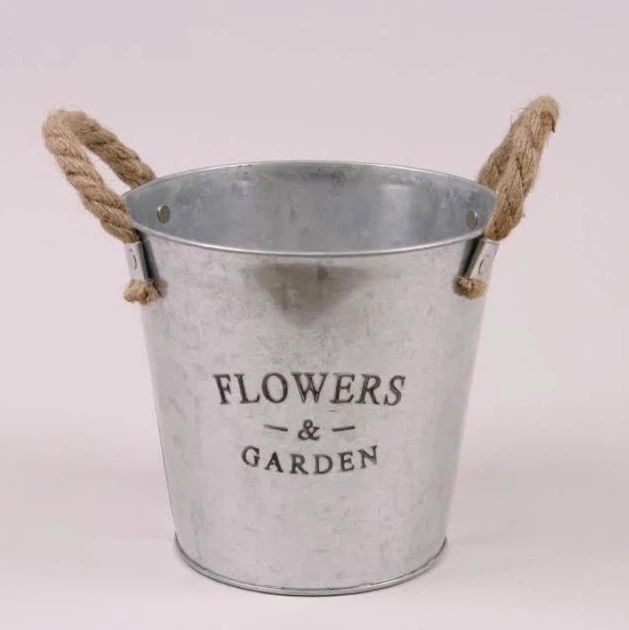 Кашпо металеве з ручками Flowers & Garden - зображення 2