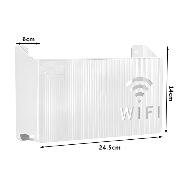Полка-подставка для Wi-Fi роутера COLNSE, настенная, 24,5×14×6 см, белая - изображение 2