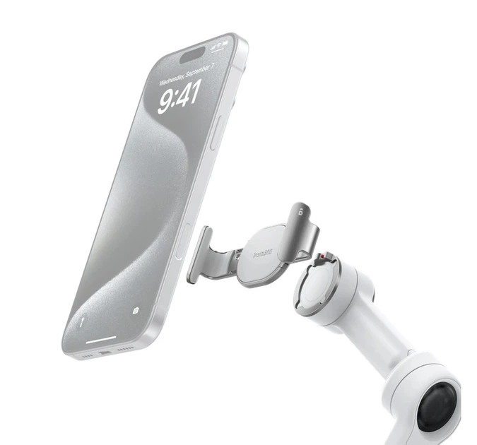 Магнітний затискач Insta360 Flow 2 Pro Magnetic Phone Clamp (Stone Grey) (CINSBBQD) - Фото 1 Магнітний затискач Insta360 Flow 2 Pro Magnetic Phone Clamp (Stone Grey) (CINSBBQD) - зображення 1
